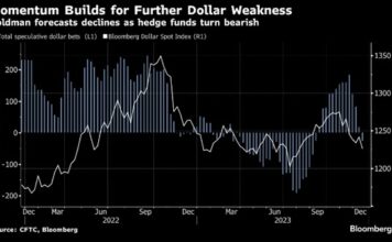 Hedge Funds Turn Bearish on Dollar, Goldman Sees More Losses Further Dollar Weakness